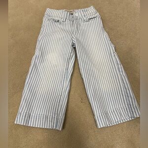 DL1961 Lily Wide Leg Striped Jeans Toddler Size 2 Blue Stripe